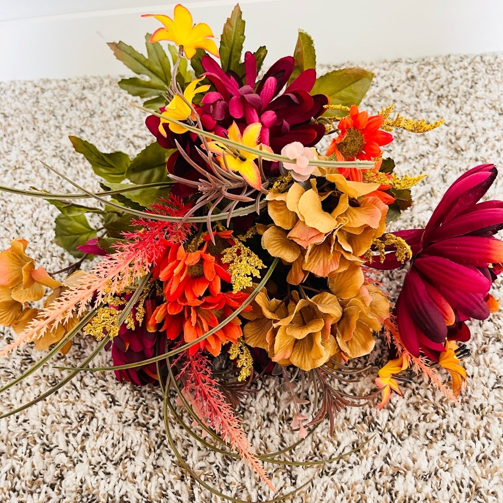 Vibrant Faux Fall Flowers - Picture 3 of 8
